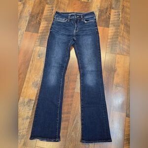 American Eagle Outfitters High Rise Skinny Kick Bootcut Jeans